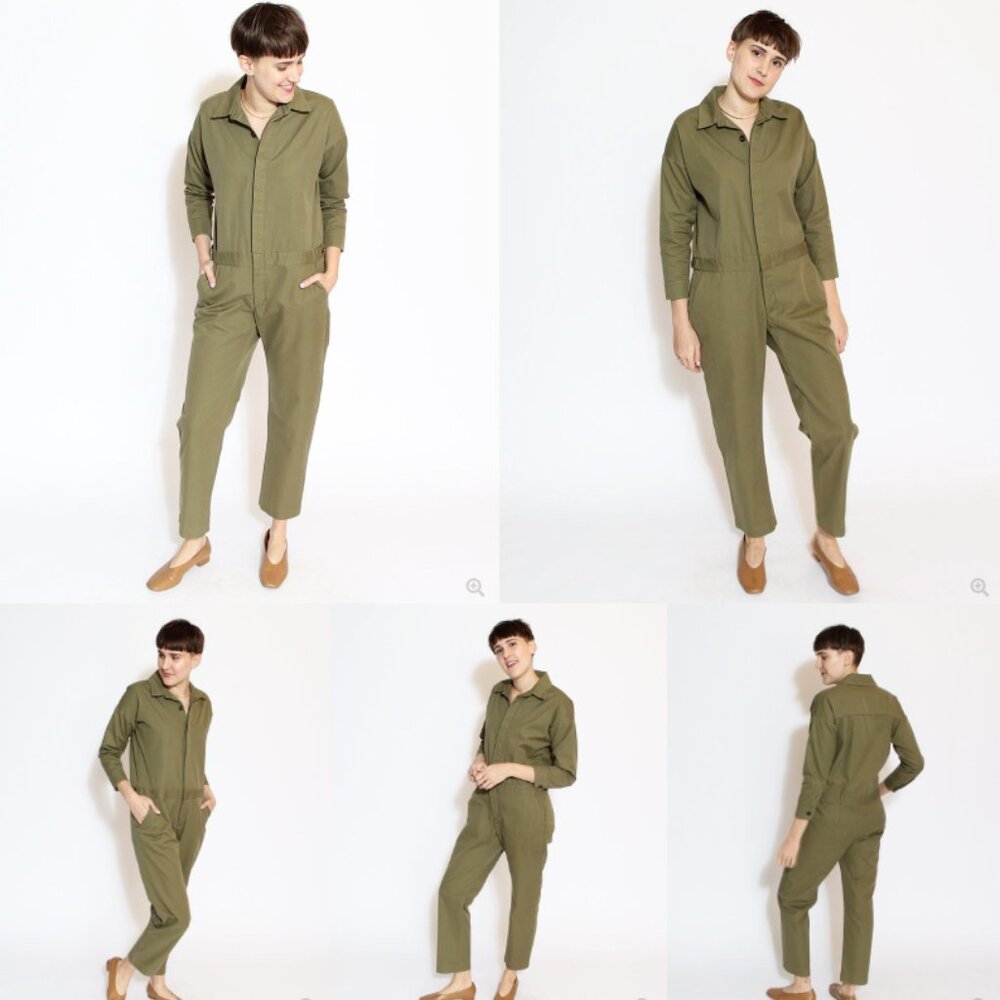 Esby - Charlie workwear jumpsuit - size M - Japanese cotton herringbone